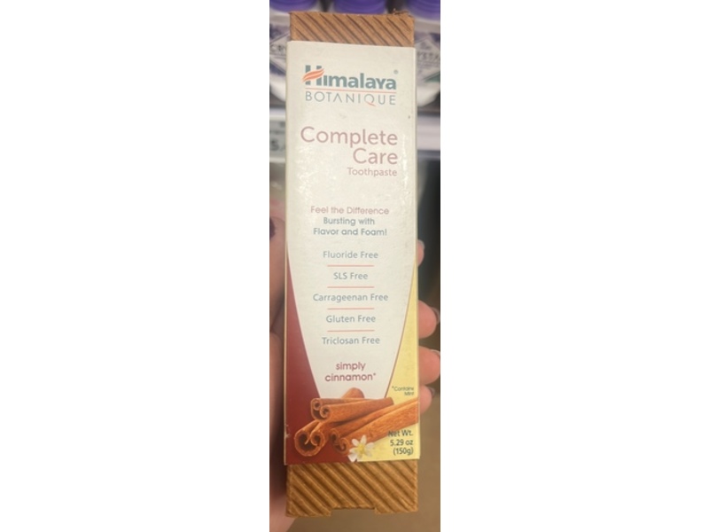 Himalaya Botanique Complete Care Toothpaste, Simply Cinnamon, 5.29 oz/150 g