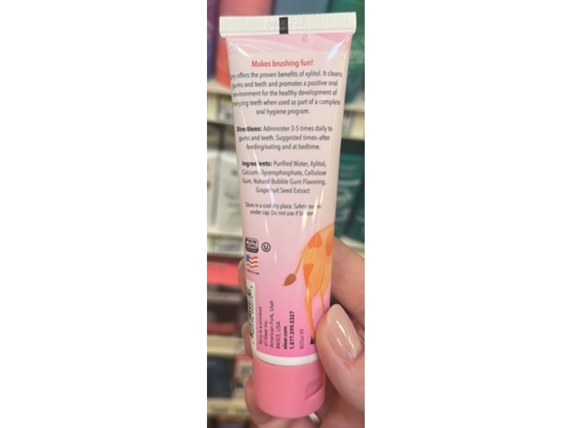 Spry Kid's Xylitol Tooth Gel, Natural Bubble Gum, 2 fl oz/60 mL