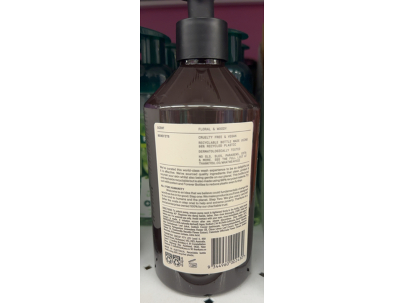 Thankyou Hand Wash, Botanical Geranium, Rose & Wood, 500 mL