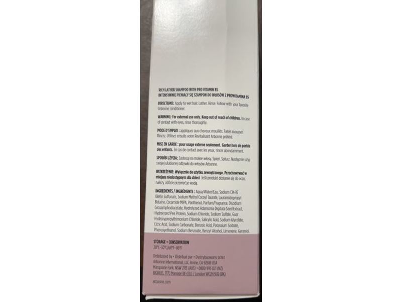 Arbonne TrueSmooth Rich Lather Shampoo, 10 fl oz/296 mL