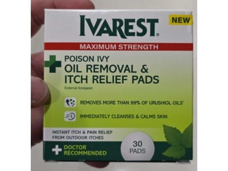 Ivarest Poison Ivy Oil Removal & Itch Relief Pads, 30 Count