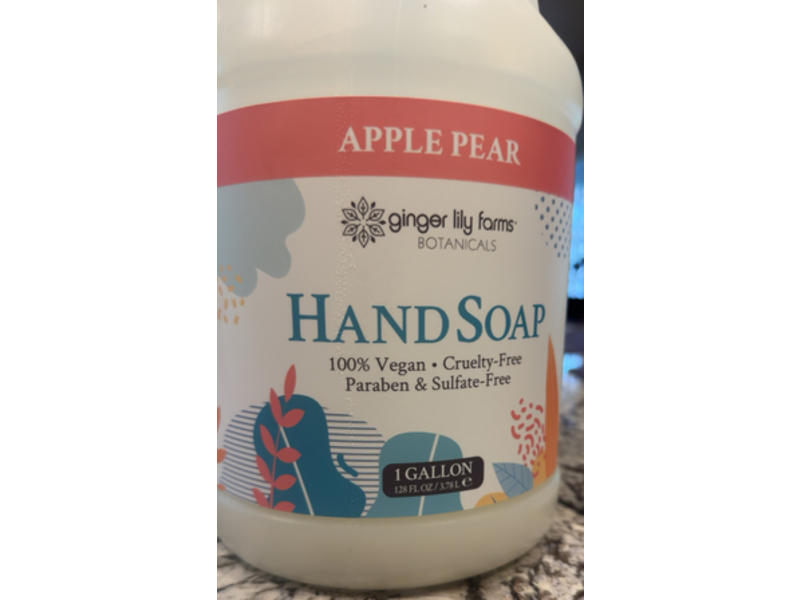 Ginger Lily Farms Botanicals Liquid Hand Soap Refill, Apple Pear, 128 fl oz