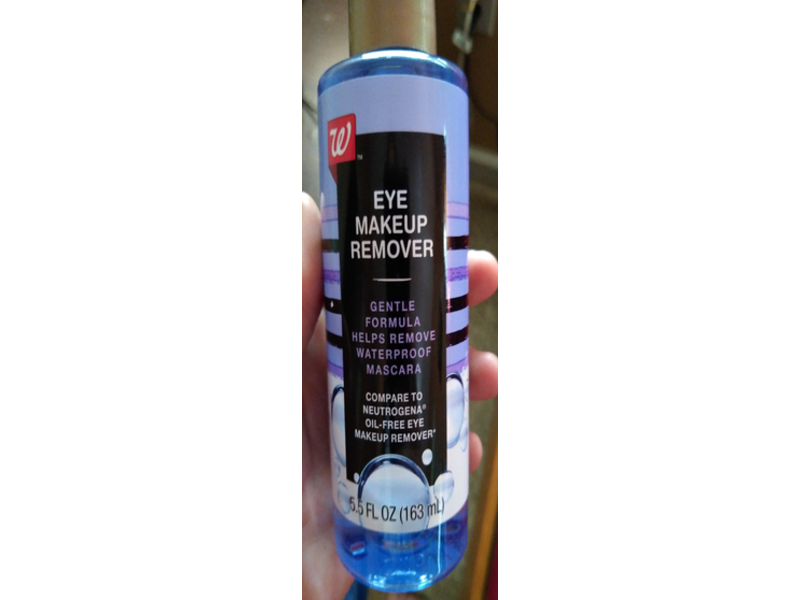 Walgreens Eye Makeup Remover, Gentle Formula, 5.5 fl oz/163 mL