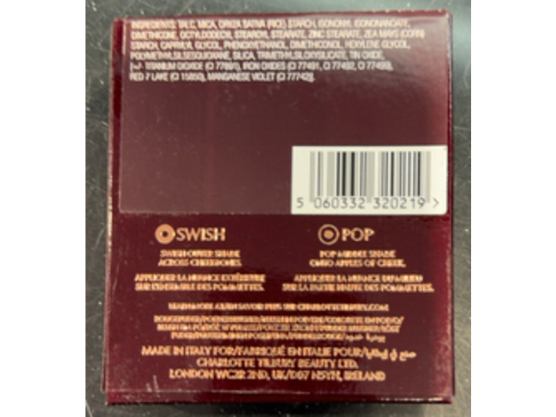 Charlotte Tilbury Cheek To Chic Blush, First Love, 0.28 oz/8 g