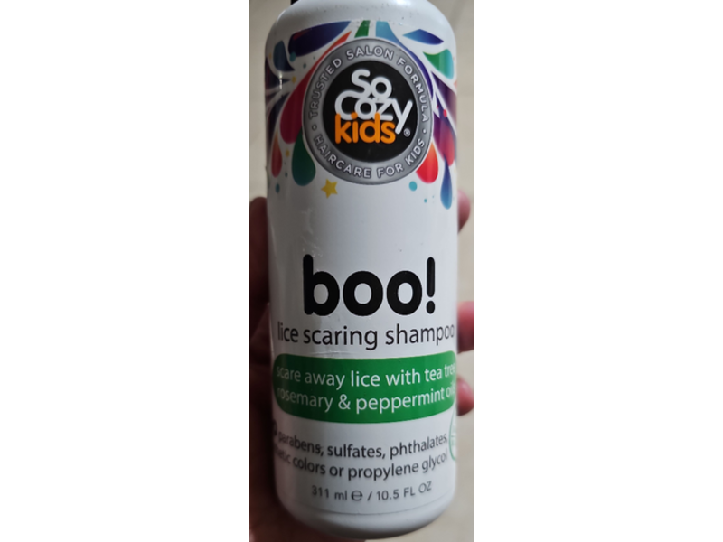 SoCozy Boo Lice Scaring Shampoo, Tea Tree Rosemary & Peppermint, 10.5 fl oz/311 mL