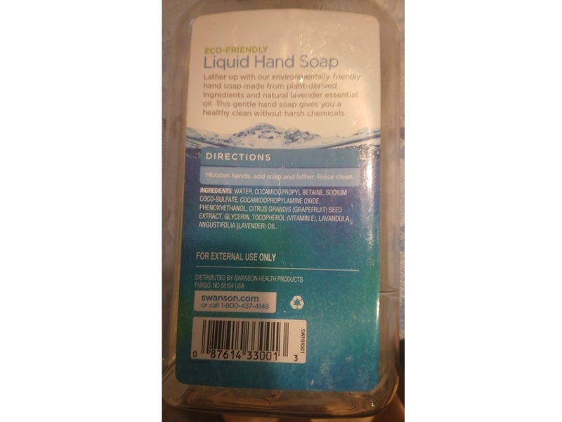Swanson Liquid Hand Soap, Lavender, 17 fl oz/503 mL