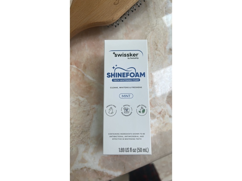 Swissklip Shine Foam Teeth Whitening Foam, Mint, 1.69 fl oz/50 mL