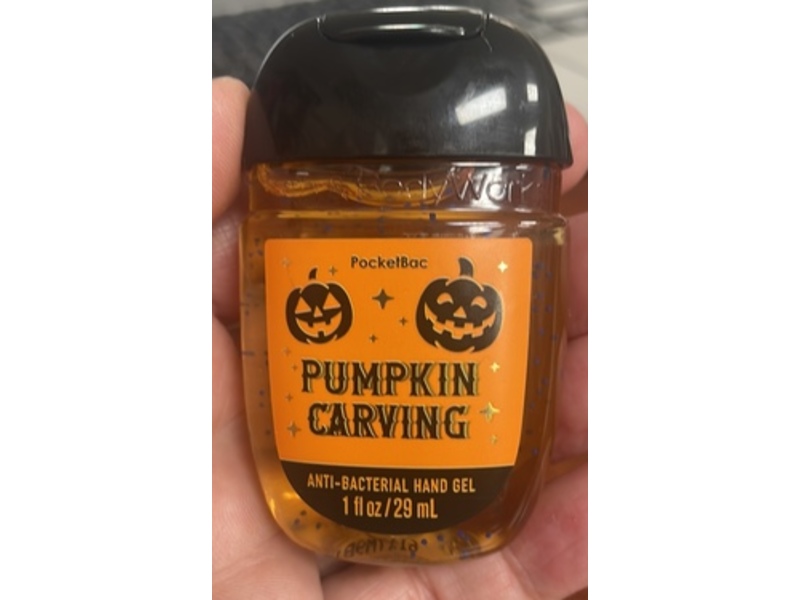 Bath & Body Works PocketBac Anti-Bacterial Hand Gel, Pumpkin Carving, 1 fl oz/29 mL
