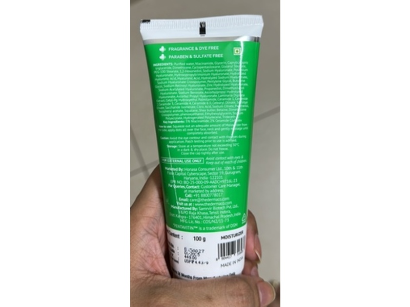 The Derma Co 5% Nia-Ceramide Daily Hydrating Moisturizer, 100 g