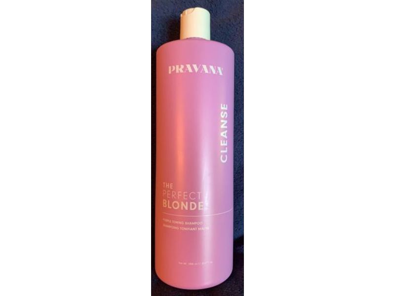 Pravana Cleanse The Perfect Blonde Purple Toning Shampoo, 33.81 fl oz/1000 mL