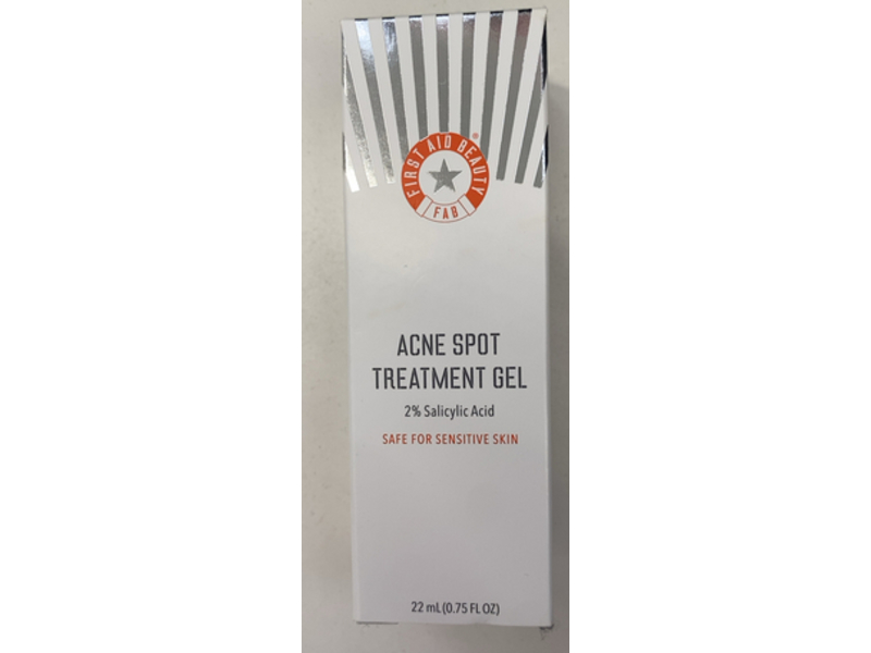 First Aid Beauty FAB Acne Spot Treatment Gel, 2% Salicylic Acid, 0.75 fl oz/22 mL