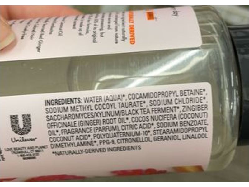 Love Beauty And Planet Sulfate Free Shampoo, Black Tea Kombucha & Red Ginger, 13.5 fl oz/400 mL