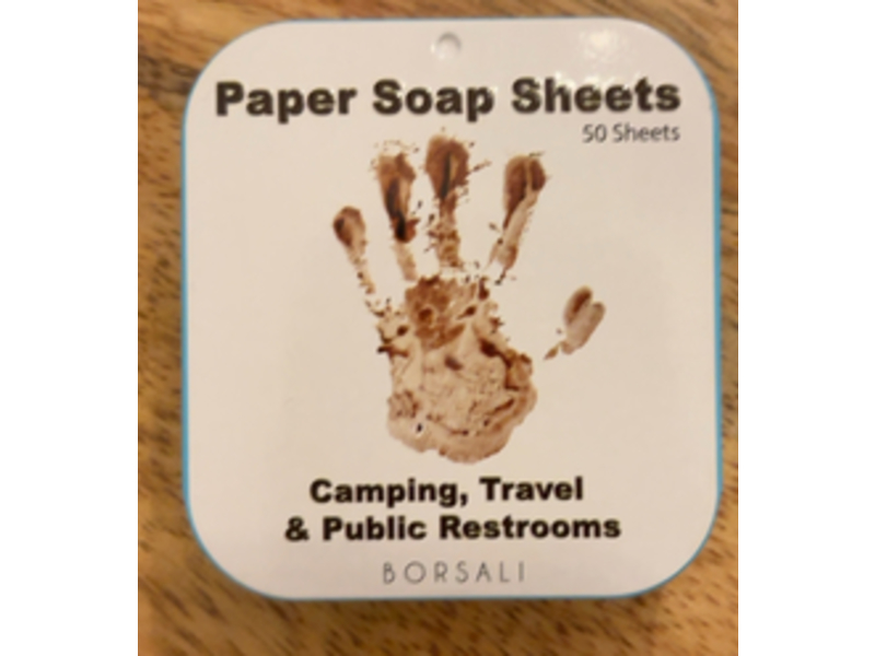 Borsali Paper Soap Sheets, 0.5 oz, 50 Count