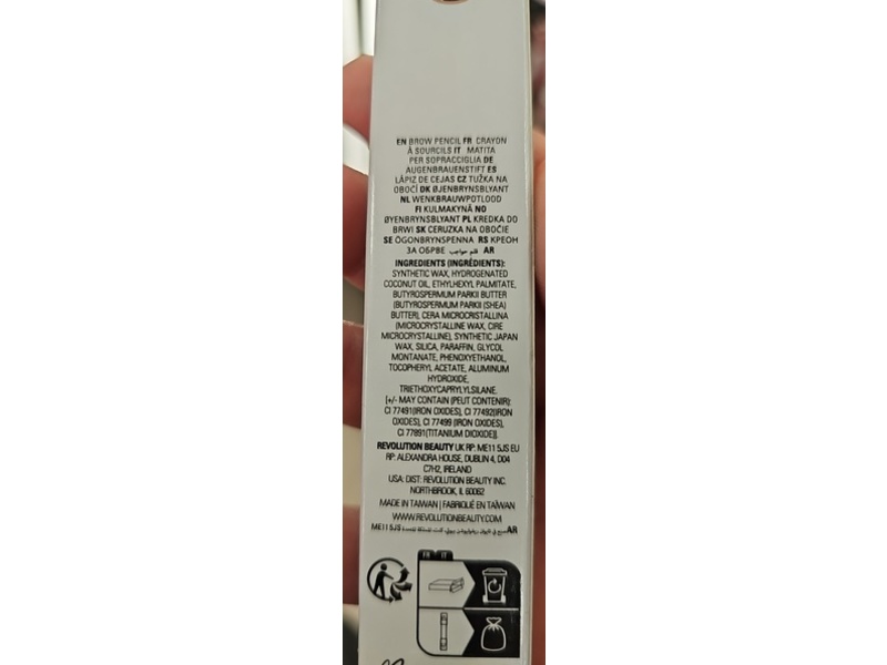 Revolution Precise Brow Pencil, Light Brown, 0.001 oz/0.05 g