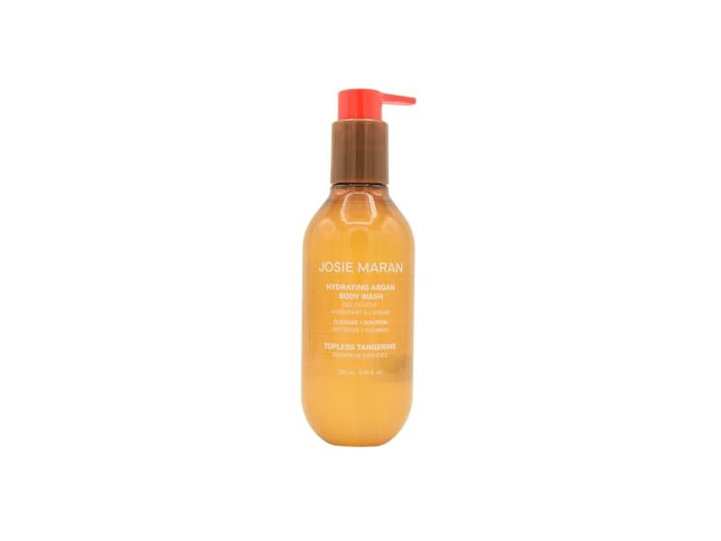 Josie Maran Hydrating Argan Body Wash, Topless Tangerine, 8.45 fl oz/250 mL