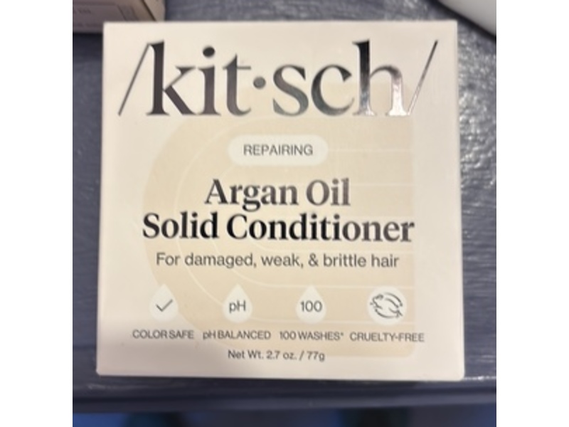 Kitsch Repairing Solid Conditioner, Argan Oil, 2.7 oz/77 g