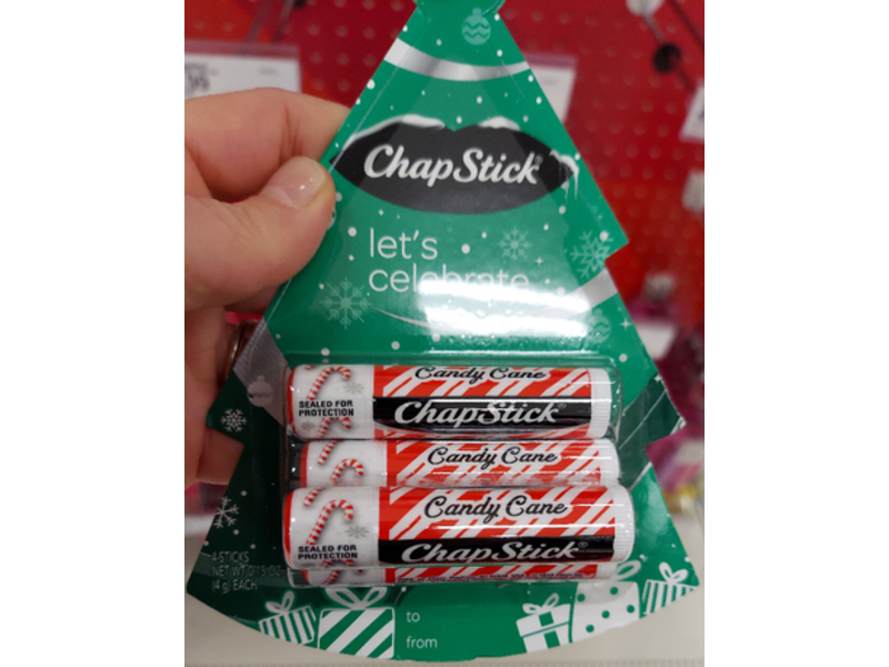 Chapstick Holiday Tree Lip Balm, Candy Cane, 0.15 oz/4 g