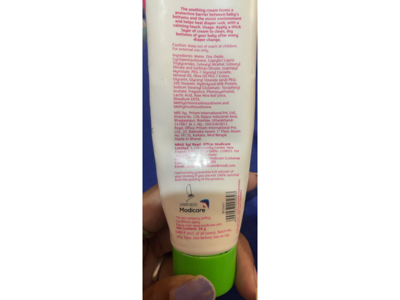 Baby Spa Diaper Rash Cream, Milk Protein, Alovera, Vitamin A 50 g