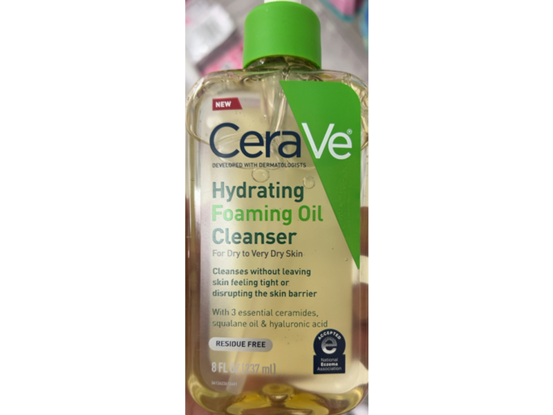 CeraVe Hydrating Foaming Oil Cleanser, 8 fl oz/237 mL