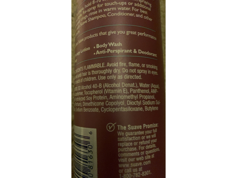 Suave Vitamin & Protein Enriched Hairspray, 14 fl oz/414 mL