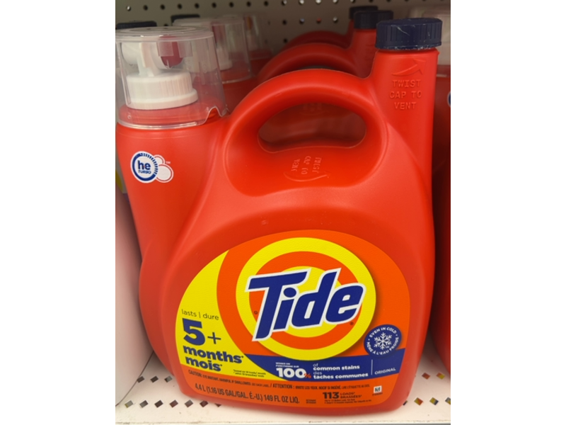 Tide Liquid Laundry Detergent, Original, 113 Loads, 149 fl oz/4.4 L