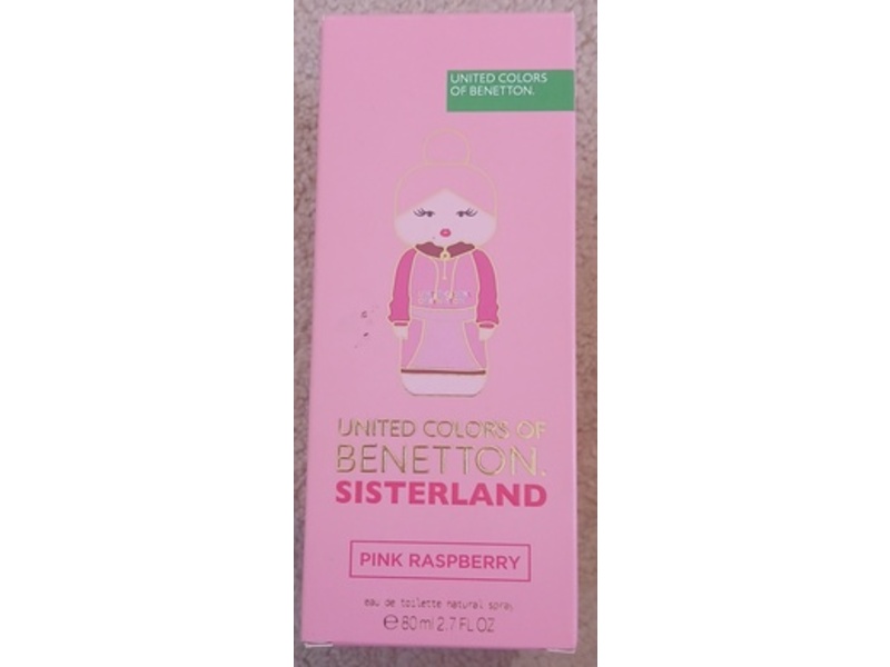 United Colors Of Benetton Sisterland Eau De Toilette, Pink Raspberry, 2.7 fl oz/80 mL