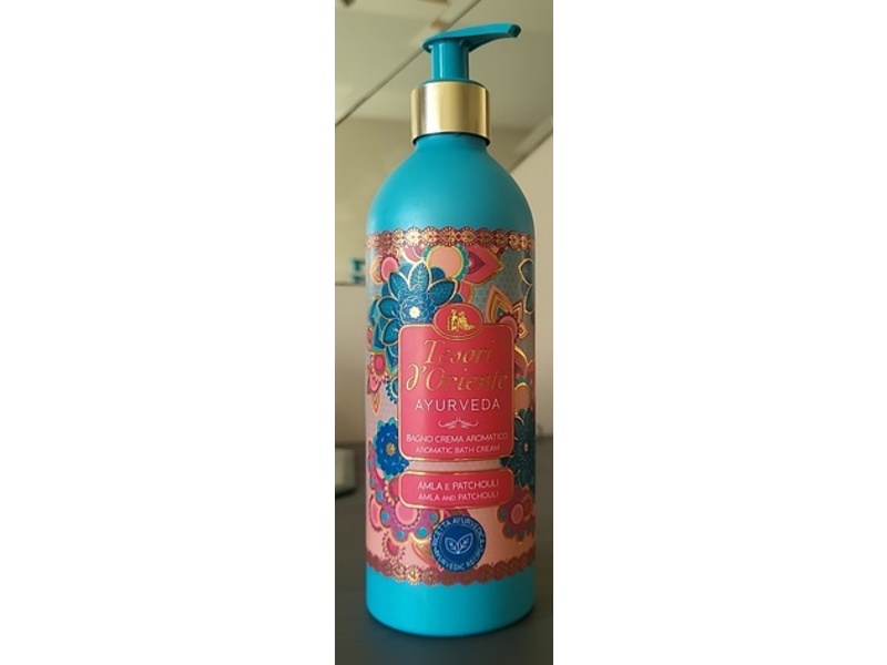 Tesori d’Oriente Ayurveda Bath Cream, Amla And Patcholi, 16.91 fl oz/500 mL
