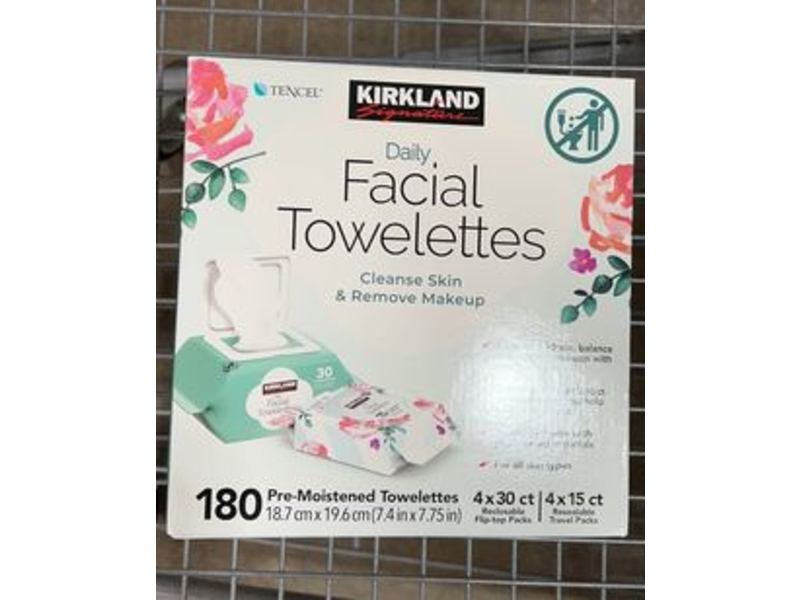 Kirkland Signature Daily Facial Towelettes, 180 Count
