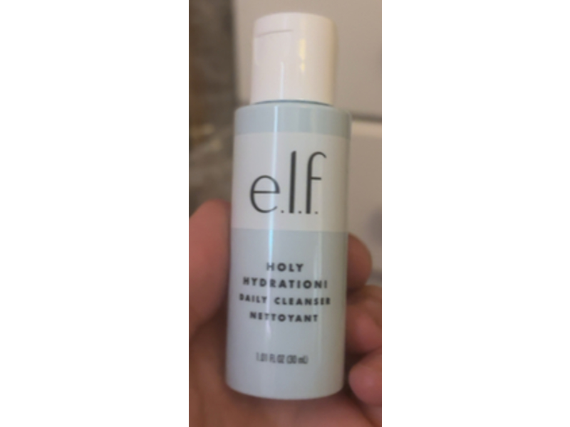 e.l.f. Holy Hydration! Daily Cleanser, Hyaluronic Acid + Ceramides, 1.01 fl oz/30 mL