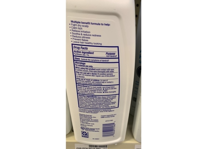 CVS Health 2 In 1 Itchy Scalp Dandruff Shampoo & Conditioner, Eucalyptus, 12.5 fl oz/370 mL