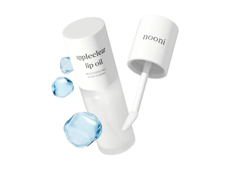 Nooni Lip Oil, Apple Clear, 0.12 fl oz/3.7 mL
