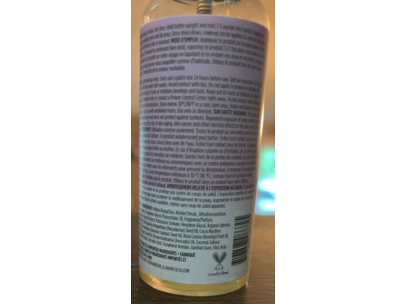 Ulta Beauty Gradual Self Tan Facial Mist, Mango & Guava, 3.38 fl oz/100 mL, Pack Of 2