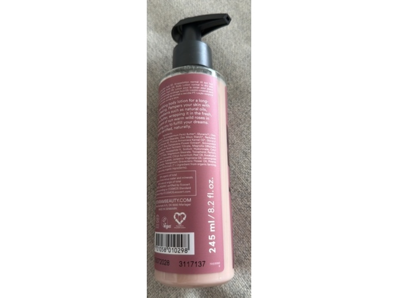 Urtekram Moisturizing Body Lotion, Soft Wild Rose, 8.2 fl oz/245 mL