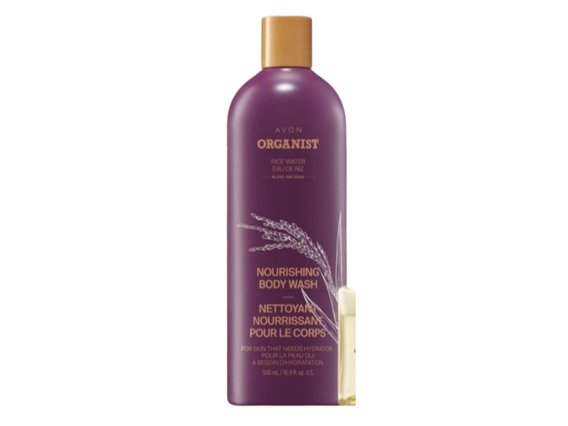 Avon Organist Nourishing Body Wash, Rice Water, 16.9 fl oz/500 mL
