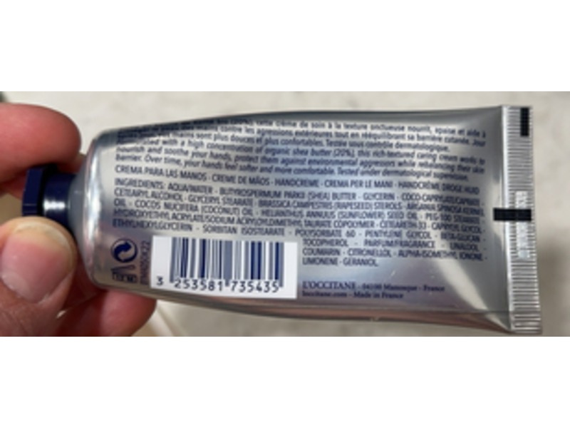 L'Occitane En Provence Hand Cream, Shea Butter, Dry Skin, 1.7 oz/50 mL