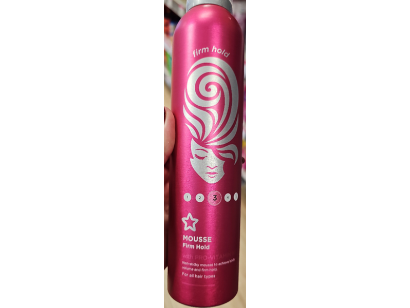 Superdrug Hair Mousse firm Hold, 300 mL