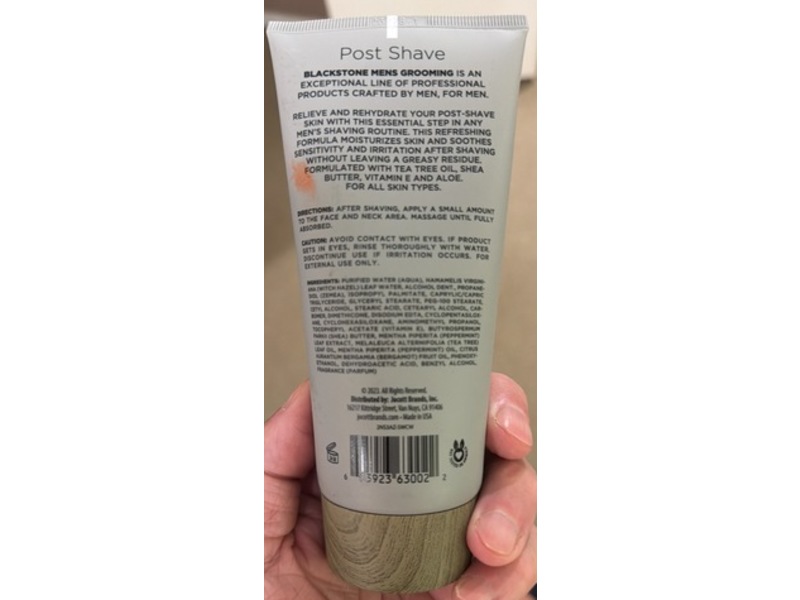 Blackstone Men's Grooming Post Shave Moisturize, Sandalwood, 6 oz/170 g