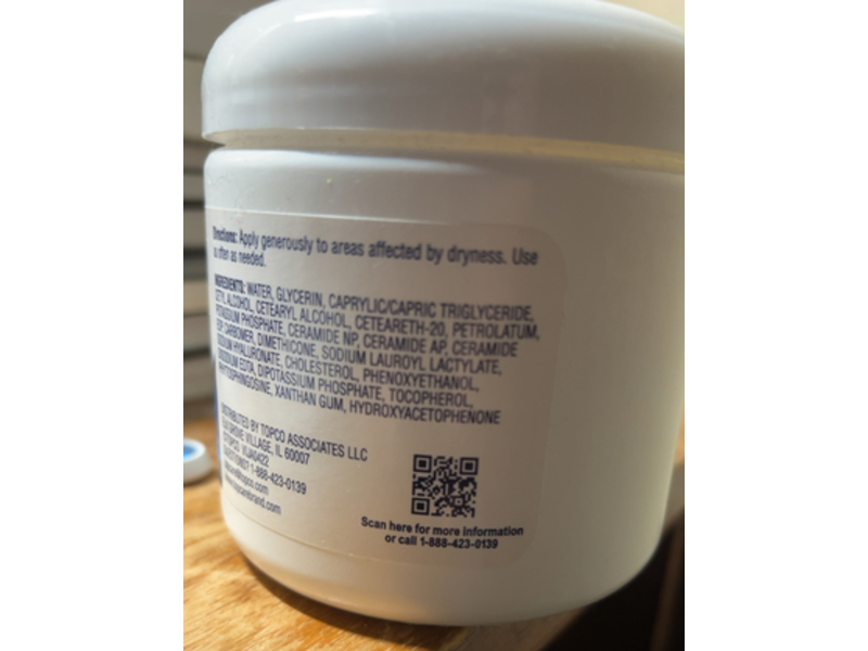 Top Care Beauty Moisturizing Cream, 3 Ceramides & Hyaluronic Acid, 16 oz/453 g