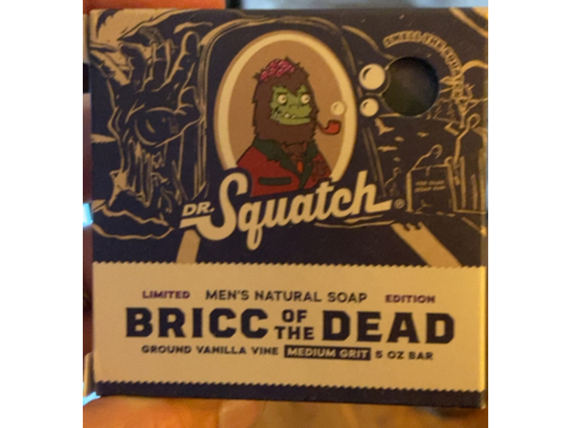 Dr. Squatch Men's Natural Soap, Bricc Of The Dead, Medium Grit, 5 oz