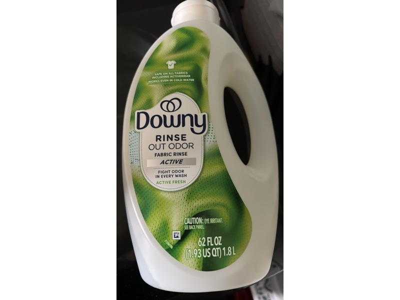 Downy Rinse Out Odor Fabric Rinse, Active Fresh, 62 fl oz/1.8 L
