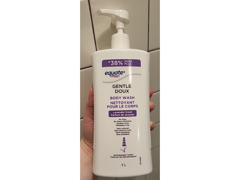 Equate Gentle Doux Body Wash, Lavender Scent, 1 L