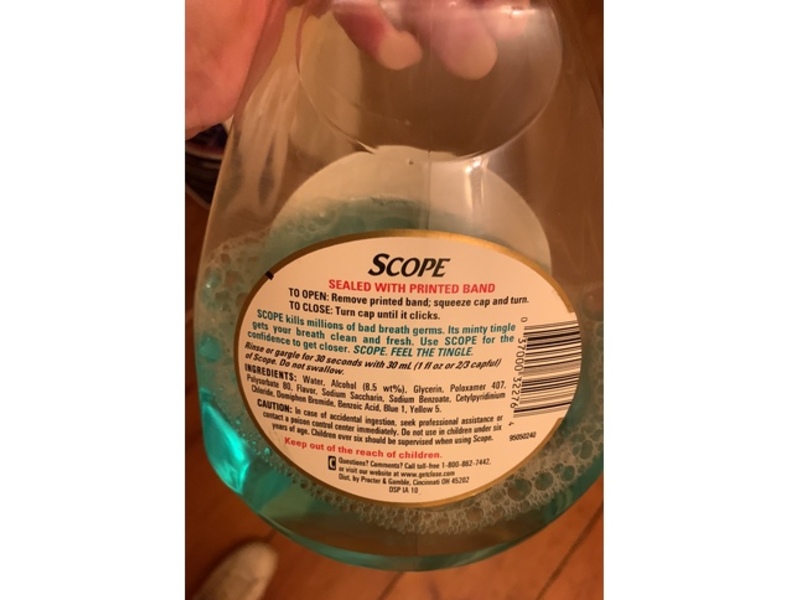 Scope Mouth Wash, Smooth Mint, 33.8 fl oz/1 L