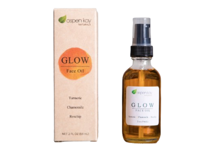 Aspen Kay Naturals Glow Face Oil, Turmeric, Chamomile, Rosehip, 2 fl oz/59 mL