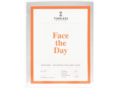 Timeless Beauty Bar Soothing & Restoring Face Sheet Mask, Face The Day, 19 mL