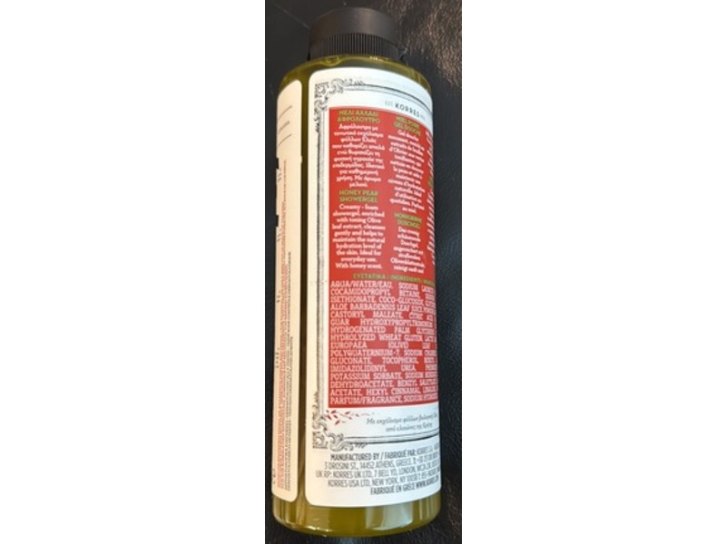 Korres Pure Greek Olive Shower Gel Trio, Sea Salt, Honey Pear, Olive Blossom, 8.45 fl oz/250 mL
