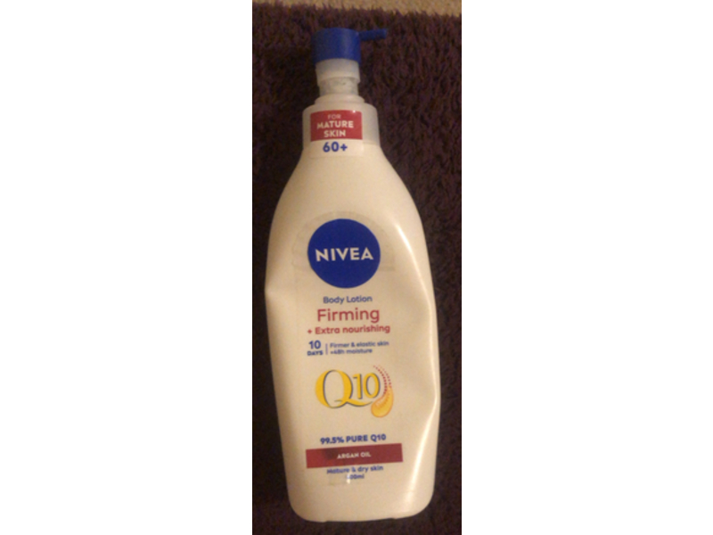 Nivea Firming + Extra Nourishing Body Lotion, Q10 Argan Oil, 400 mL