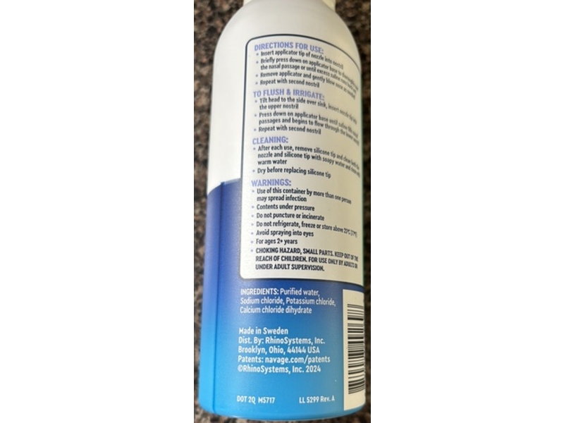 Navage Saline Nasal Mist, 5 fl oz/142 g