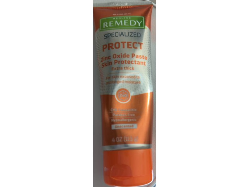 Medline Remedy Specialized Protect Zinc Oxide Paste, Unscented, 4 oz/113 g