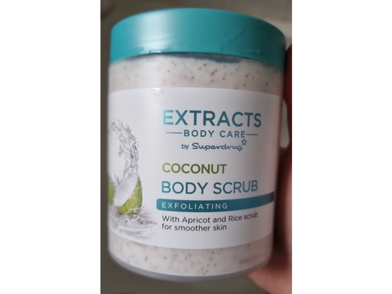 Superdrug Extracts Body Care Body Scrub + Exfoliating, Coconut, Apricot & Rice, 465 mL