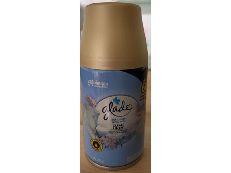 Glade Automatic Spray Air Freshener Refill, Clean Linen, 6.2 oz/175 g